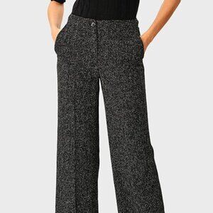 Cross Hatch Suiting Wide-Leg Pants 460 Polished Workwear